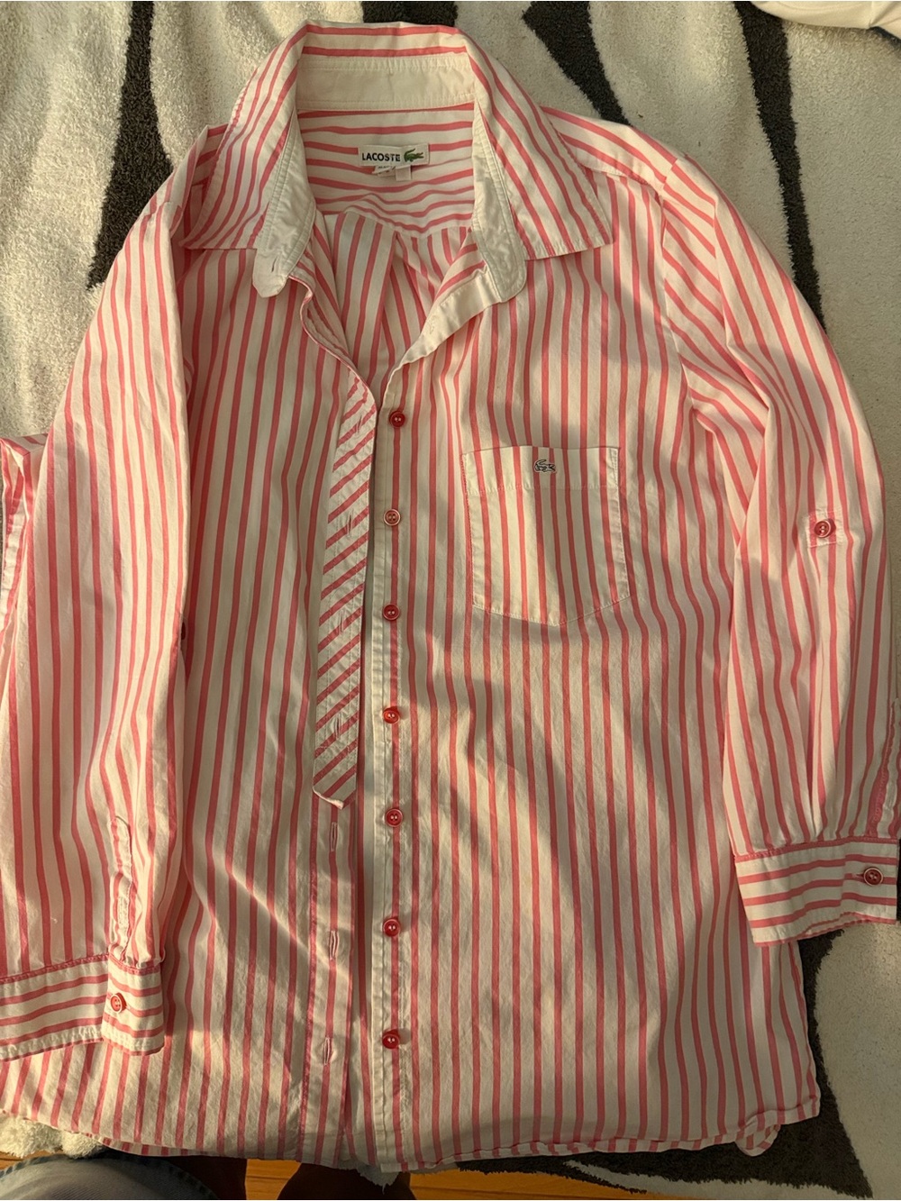 Lacoste striped women’s button up🐊 - Picture 2 of 4